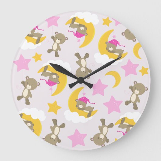 Patroon op Beren, teddyberen, stutten, Beren Grote Klok (Voorkant)