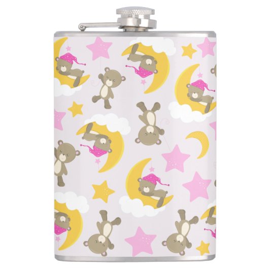 Patroon op Beren, teddyberen, stutten, Beren Heupfles (Voorkant)