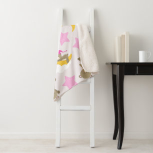 Patroon op Beren, teddyberen, stutten, Beren Sherpa Deken