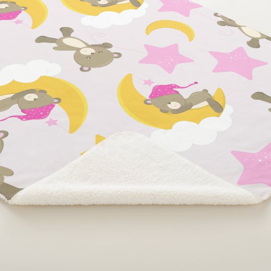 Patroon op Beren, teddyberen, stutten, Beren Sherpa Deken (3/4)