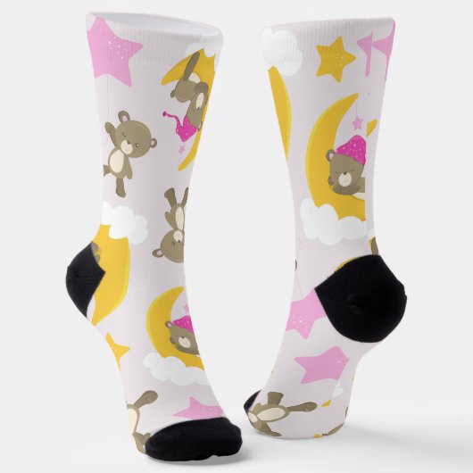 Patroon op Beren, teddyberen, stutten, Beren Sokken (Gebogen)