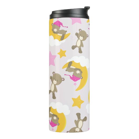 Patroon op Beren, teddyberen, stutten, Beren Thermosbeker (Gedraaid links)