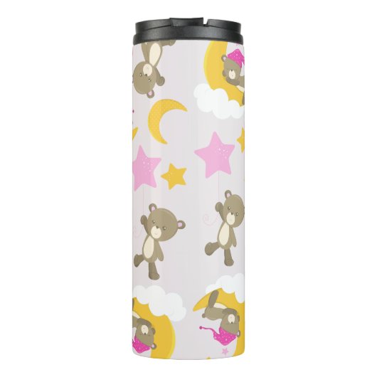 Patroon op Beren, teddyberen, stutten, Beren Thermosbeker (Achterkant)