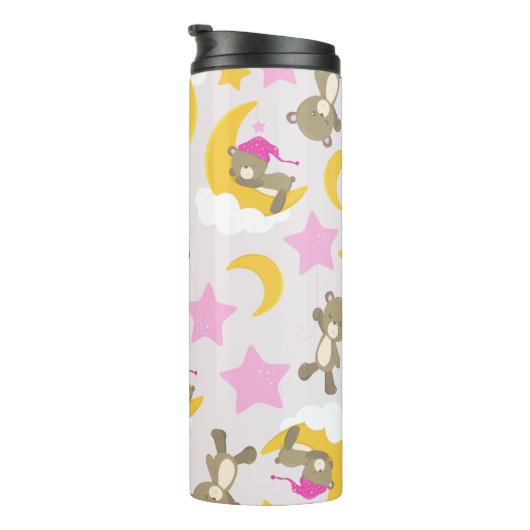 Patroon op Beren, teddyberen, stutten, Beren Thermosbeker (Geroteerd rechts)