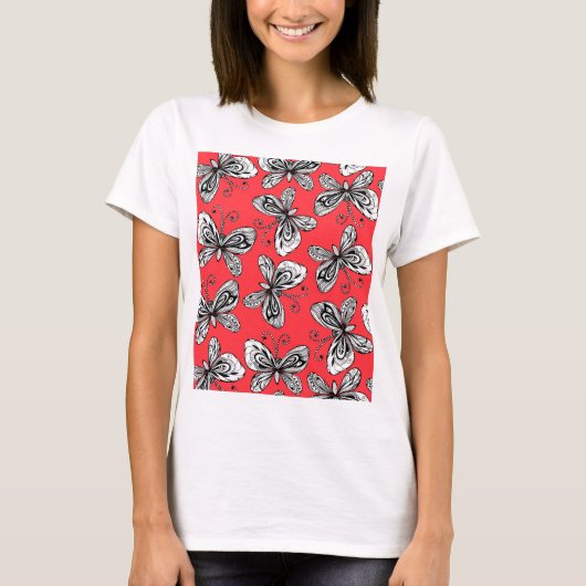 Patroon op de billen t-shirt (Voorkant)