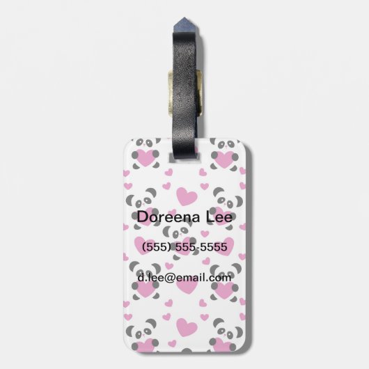 Patroon op de Dag van de Liefde Bagagelabel (Achterkant verticaal)