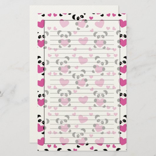 Patroon op de Dag van de Liefde Briefpapier (Voorkant / Achterkant)