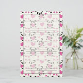 Patroon op de Dag van de Liefde Briefpapier (Staand voorkant)