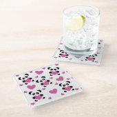 Patroon op de Dag van de Liefde Glazen Onderzetter (Schuin)