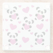 Patroon op de Dag van de Liefde Glazen Onderzetter (Achterkant)