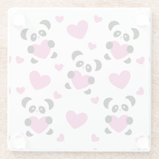 Patroon op de Dag van de Liefde Glazen Onderzetter (Achterkant)