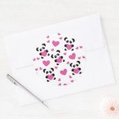 Patroon op de Dag van de Liefde Ronde Sticker (Envelop)