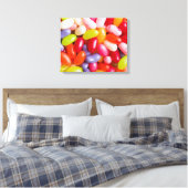Patroon op geleibonen canvas afdruk (Insitu (Slaapkamer))