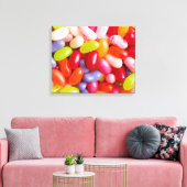 Patroon op geleibonen canvas afdruk (Insitu (Woonkamer))
