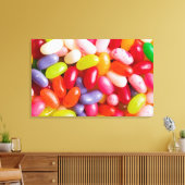 Patroon op geleibonen canvas afdruk (Insitu (Woonkamer))