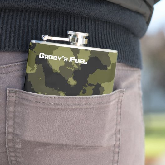 Patroon op militaire wijze van Camouflage Heupfles (Voorbeeld)