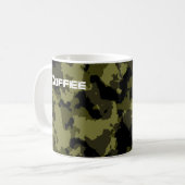 Patroon op militaire wijze van Camouflage Koffiemok (Voorkant links)