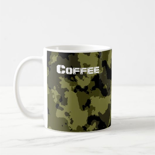 Patroon op militaire wijze van Camouflage Koffiemok (Links)
