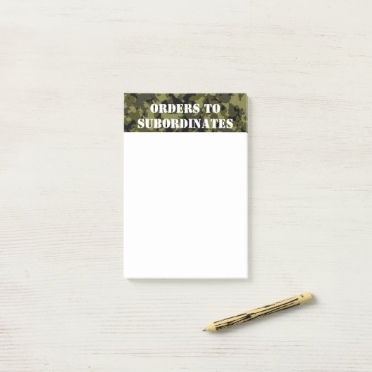 Patroon op militaire wijze van Camouflage Post-it® Notes (Op bureau)