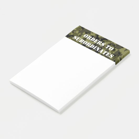 Patroon op militaire wijze van Camouflage Post-it® Notes (Schuin)