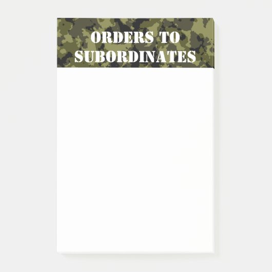 Patroon op militaire wijze van Camouflage Post-it® Notes (Voorkant)