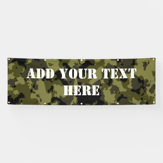 Patroon op militaire wijze van Camouflage Spandoek (Horizontaal)