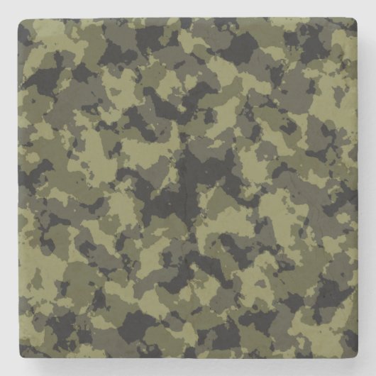 Patroon op militaire wijze van Camouflage Stenen Onderzetter (Voorkant)