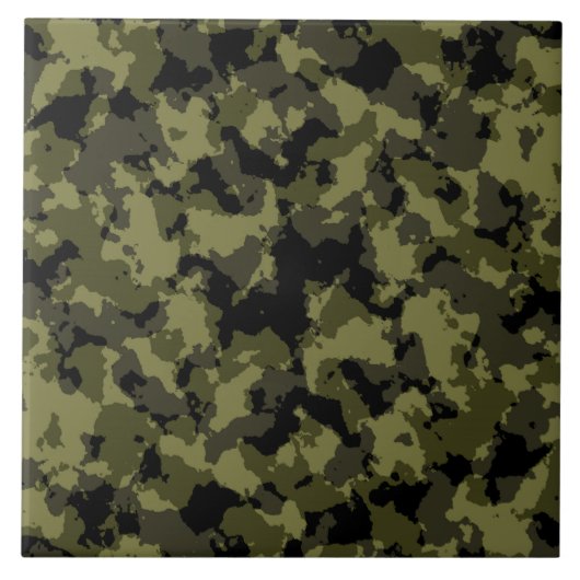 Patroon op militaire wijze van Camouflage Tegeltje (Voorkant)