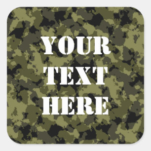 Patroon op militaire wijze van Camouflage Vierkante Sticker