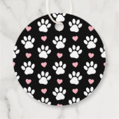 Patroon op poten, reuzenpoten, hart, bruiloft bedankjes labels (Achterkant)