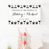 Patroon op poten, reuzenpoten, hart, bruiloft spandoek (Insitu)