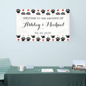 Patroon op poten, reuzenpoten, hart, bruiloft spandoek (Beurs)