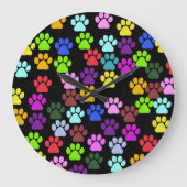 Patroon op poten, reuzenpoten, trails - rood blauw grote klok (Voorkant)