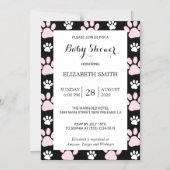 Patroon op poten, roze poten, langpoten, Baby show Magnetische Uitnodiging (Voorkant)