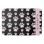 Patroon op poten, roze poten, langpoten, Jouw naam Badmat (Voorkant)