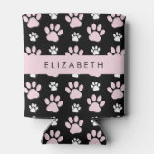 Patroon op poten, roze poten, langpoten, Jouw naam Blikjeskoeler (Achterkant)