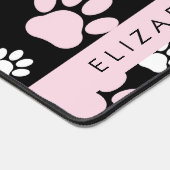 Patroon op poten, roze poten, langpoten, Jouw naam Bureaumat (Hoek)