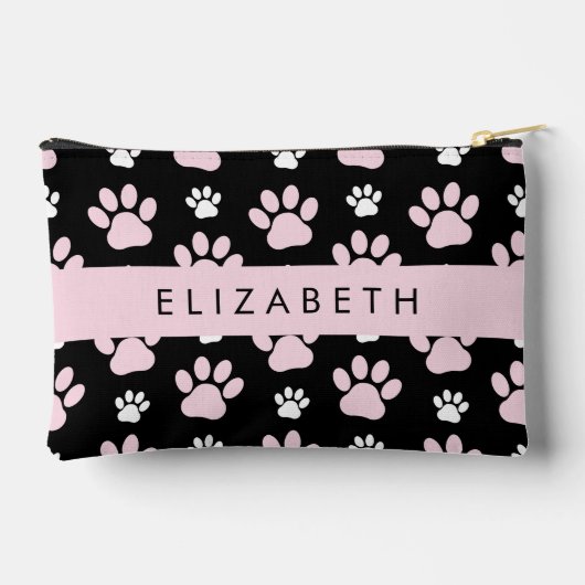 Patroon op poten, roze poten, langpoten, Jouw naam Etui (Achterkant)