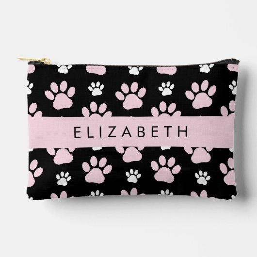 Patroon op poten, roze poten, langpoten, Jouw naam Etui (Voorkant)