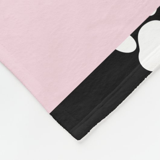 Patroon op poten, roze poten, langpoten, Jouw naam Fleece Deken (Hoek)