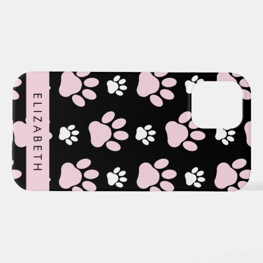 Patroon op poten, roze poten, langpoten, Jouw naam iPhone Hoesje (Achterkant horizontaal)