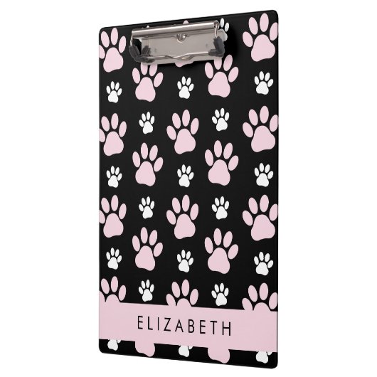 Patroon op poten, roze poten, langpoten, Jouw naam Klembord (Links)
