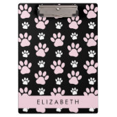 Patroon op poten, roze poten, langpoten, Jouw naam Klembord (Voorkant)