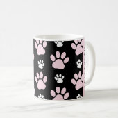 Patroon op poten, roze poten, langpoten, Jouw naam Koffiemok (Voorkant rechts)