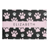 Patroon op poten, roze poten, langpoten, Jouw naam Kussensloop (Achterkant)