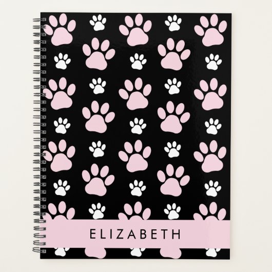 Patroon op poten, roze poten, langpoten, Jouw naam Planner (Voorkant)