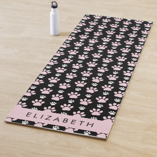 Patroon op poten, roze poten, langpoten, Jouw naam Yogamat