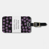 Patroon op poten, roze poten, Paarse poten, reuzen Bagagelabel (Voorkant horizontaal)