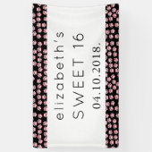 Patroon op poten, roze poten, reuzenpoten, zoet 16 spandoek (Verticaal)