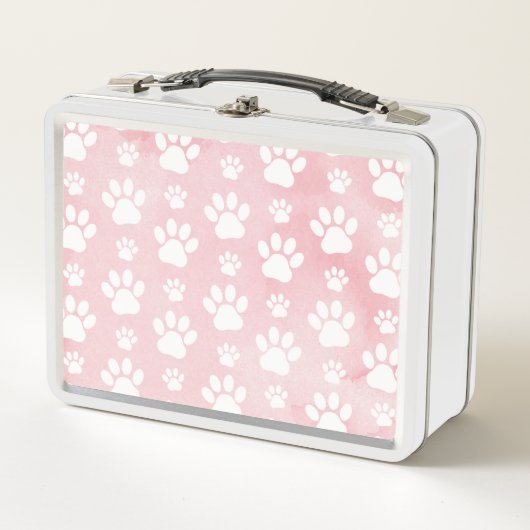 Patroon op poten, witte poten, Waterverven, roze (Voorkant)